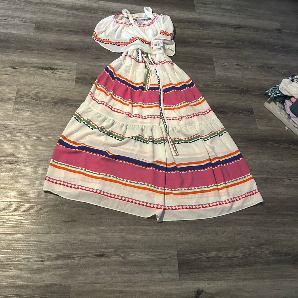 Colorful Striped Maxi Dress